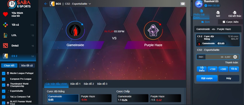Cach dat cuoc CSGO 12Bet